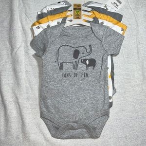 5pk Chick Pea Grow With Me Bodysuits